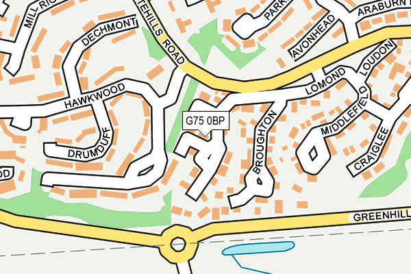 G75 0BP map - OS OpenMap – Local (Ordnance Survey)