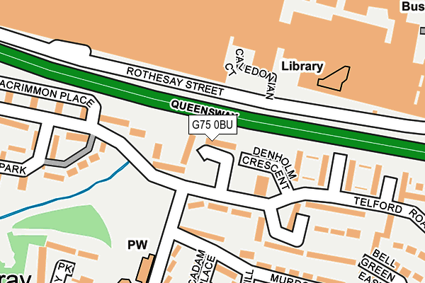 G75 0BU map - OS OpenMap – Local (Ordnance Survey)