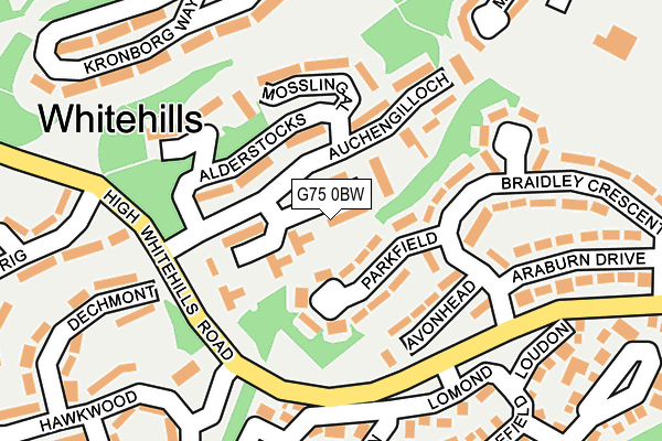 G75 0BW map - OS OpenMap – Local (Ordnance Survey)