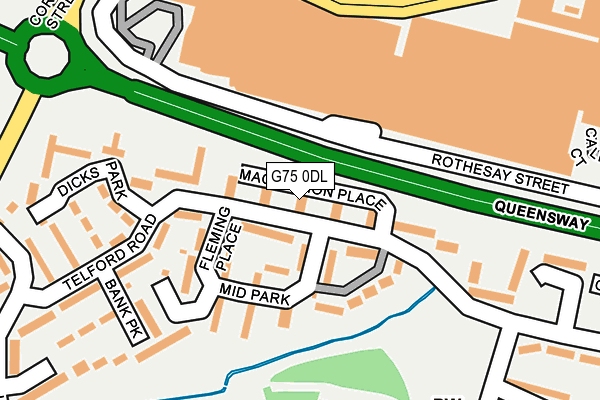 G75 0DL map - OS OpenMap – Local (Ordnance Survey)