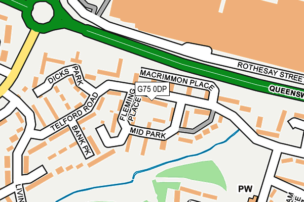 G75 0DP map - OS OpenMap – Local (Ordnance Survey)