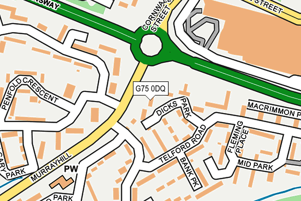 G75 0DQ map - OS OpenMap – Local (Ordnance Survey)