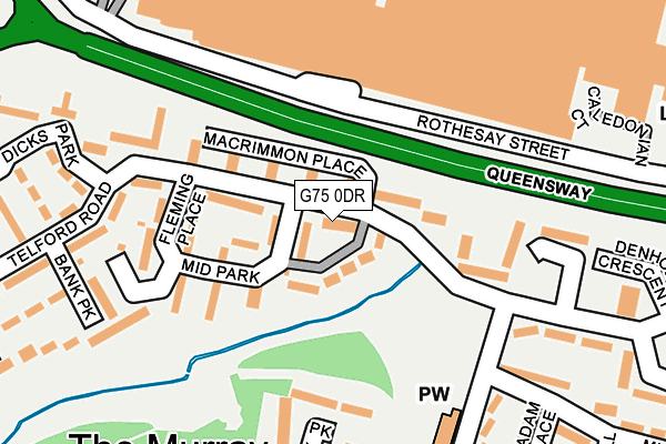 G75 0DR map - OS OpenMap – Local (Ordnance Survey)