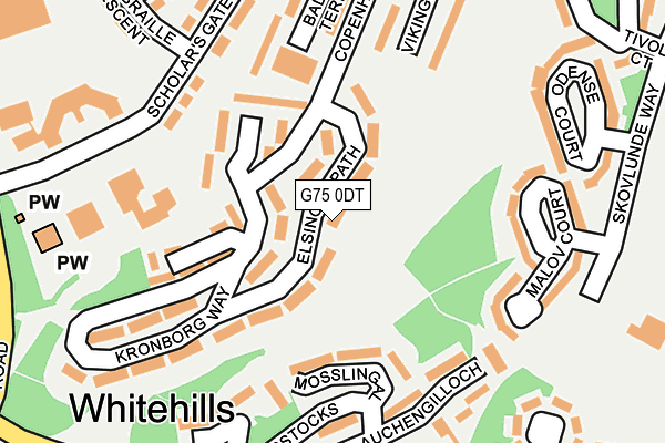 G75 0DT map - OS OpenMap – Local (Ordnance Survey)