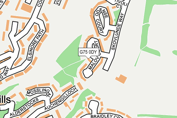 G75 0DY map - OS OpenMap – Local (Ordnance Survey)