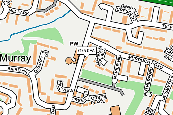 G75 0EA map - OS OpenMap – Local (Ordnance Survey)