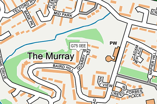 G75 0EE map - OS OpenMap – Local (Ordnance Survey)