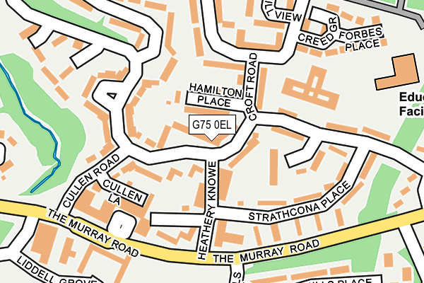 G75 0EL map - OS OpenMap – Local (Ordnance Survey)