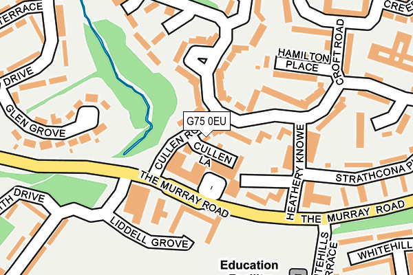 G75 0EU map - OS OpenMap – Local (Ordnance Survey)