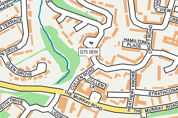 G75 0EW map - OS OpenMap – Local (Ordnance Survey)