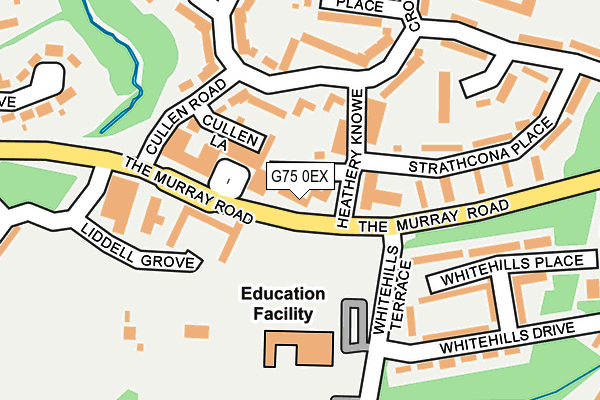 G75 0EX map - OS OpenMap – Local (Ordnance Survey)