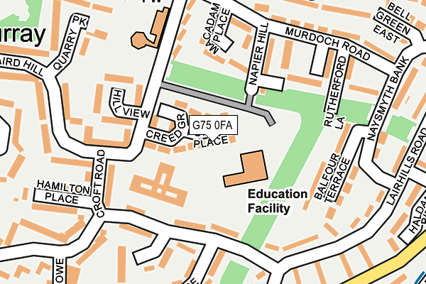G75 0FA map - OS OpenMap – Local (Ordnance Survey)