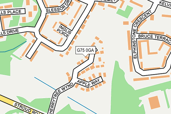 G75 0GA map - OS OpenMap – Local (Ordnance Survey)