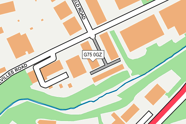 G75 0GZ map - OS OpenMap – Local (Ordnance Survey)