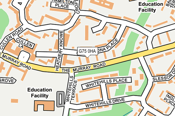 G75 0HA map - OS OpenMap – Local (Ordnance Survey)