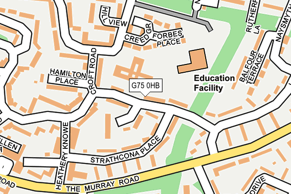 G75 0HB map - OS OpenMap – Local (Ordnance Survey)
