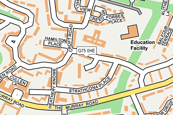 G75 0HE map - OS OpenMap – Local (Ordnance Survey)