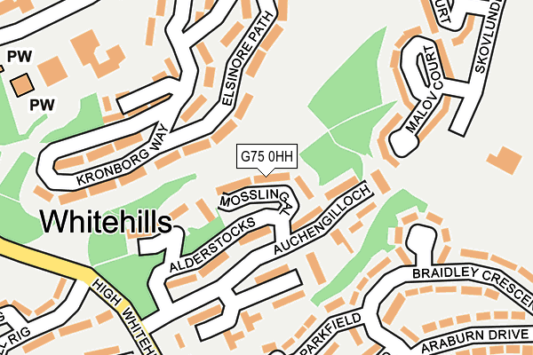 G75 0HH map - OS OpenMap – Local (Ordnance Survey)
