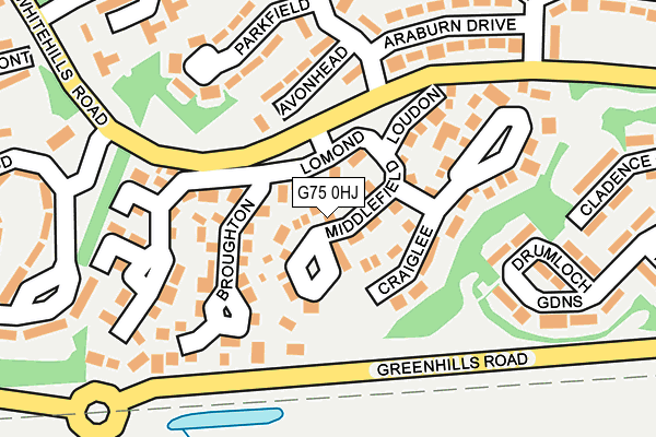 G75 0HJ map - OS OpenMap – Local (Ordnance Survey)