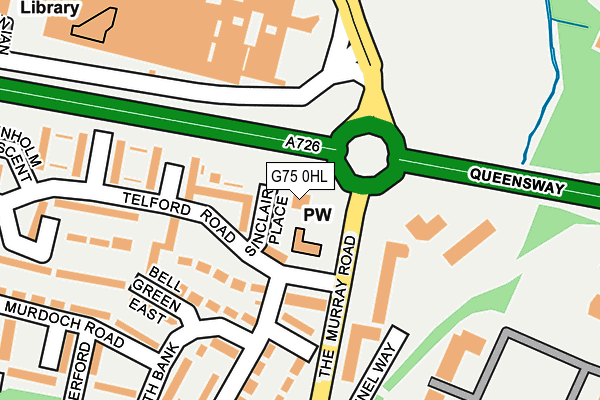 G75 0HL map - OS OpenMap – Local (Ordnance Survey)