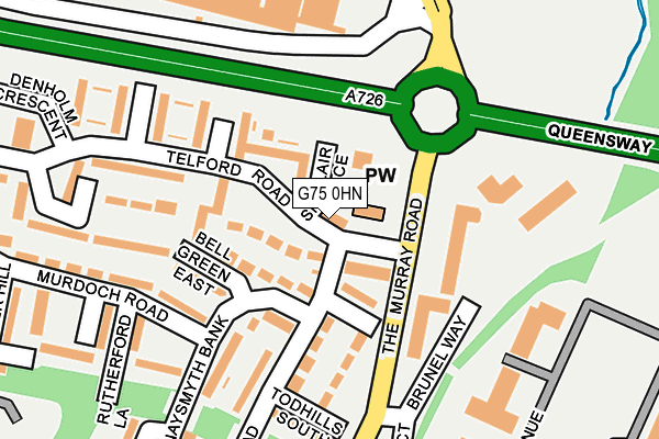 G75 0HN map - OS OpenMap – Local (Ordnance Survey)