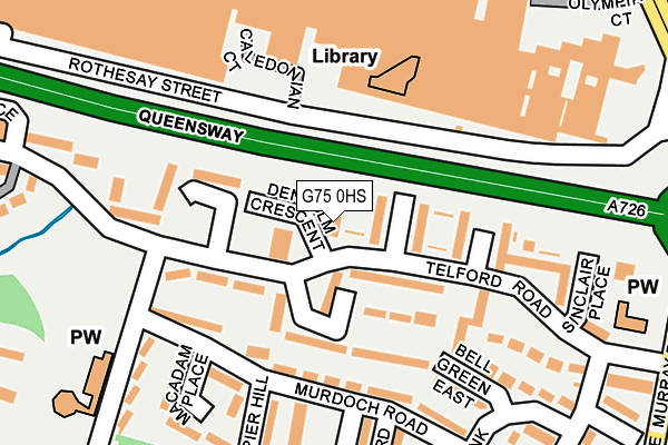 G75 0HS map - OS OpenMap – Local (Ordnance Survey)