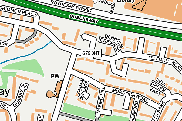 G75 0HT map - OS OpenMap – Local (Ordnance Survey)
