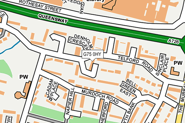 G75 0HY map - OS OpenMap – Local (Ordnance Survey)