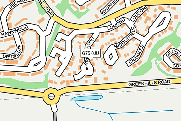 G75 0JU map - OS OpenMap – Local (Ordnance Survey)
