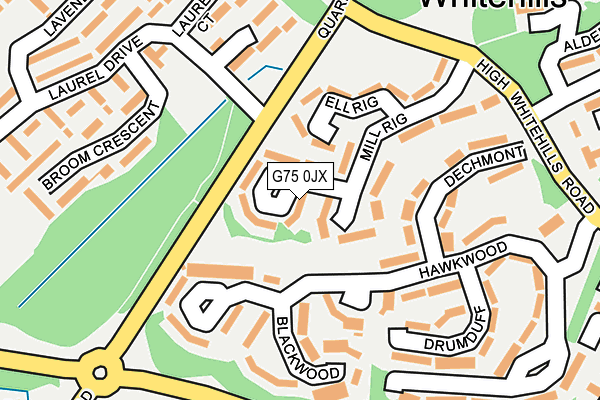 G75 0JX map - OS OpenMap – Local (Ordnance Survey)