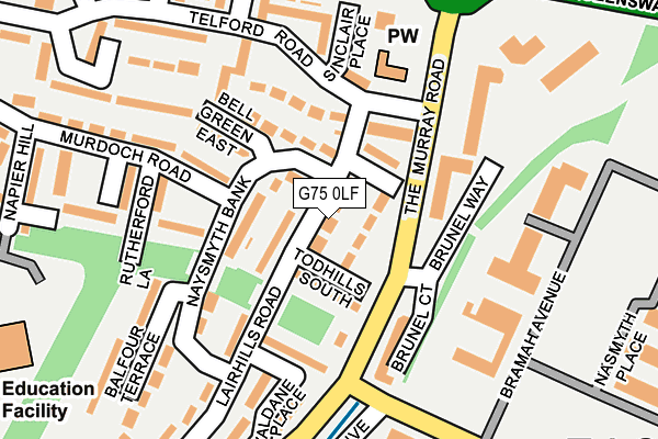 G75 0LF map - OS OpenMap – Local (Ordnance Survey)