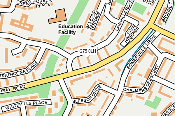 G75 0LH map - OS OpenMap – Local (Ordnance Survey)