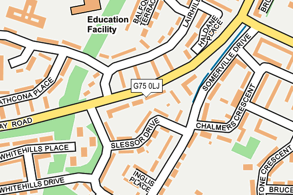 G75 0LJ map - OS OpenMap – Local (Ordnance Survey)