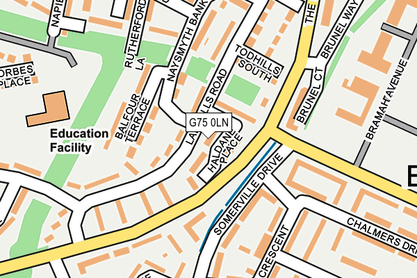 G75 0LN map - OS OpenMap – Local (Ordnance Survey)