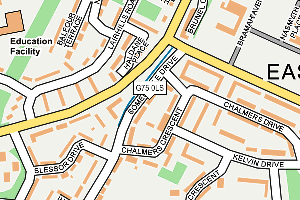 G75 0LS map - OS OpenMap – Local (Ordnance Survey)