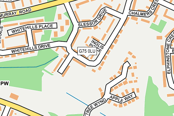 G75 0LU map - OS OpenMap – Local (Ordnance Survey)