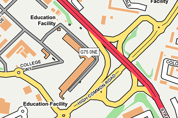 G75 0NE map - OS OpenMap – Local (Ordnance Survey)