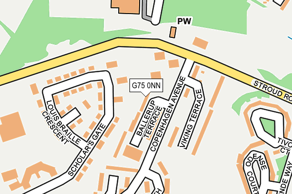 G75 0NN map - OS OpenMap – Local (Ordnance Survey)