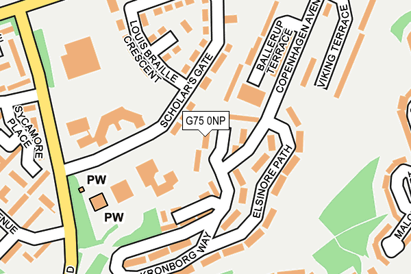 G75 0NP map - OS OpenMap – Local (Ordnance Survey)