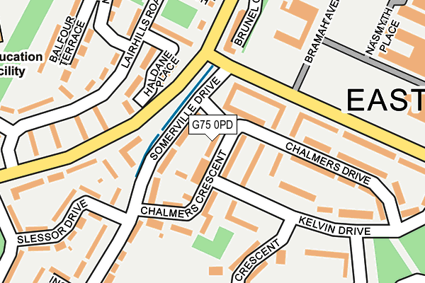G75 0PD map - OS OpenMap – Local (Ordnance Survey)