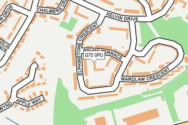 G75 0PU map - OS OpenMap – Local (Ordnance Survey)