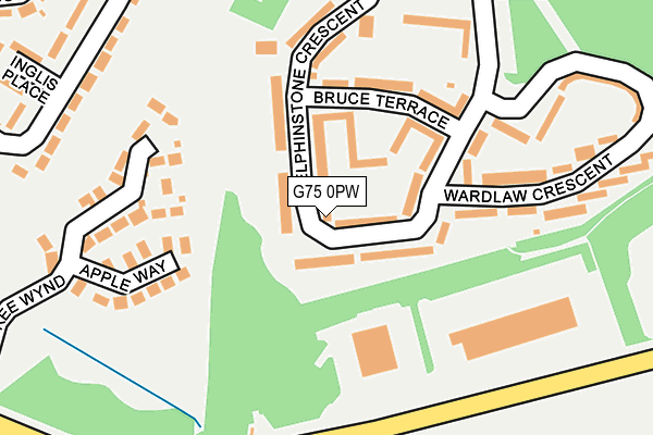 G75 0PW map - OS OpenMap – Local (Ordnance Survey)