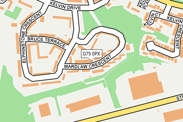 G75 0PX map - OS OpenMap – Local (Ordnance Survey)
