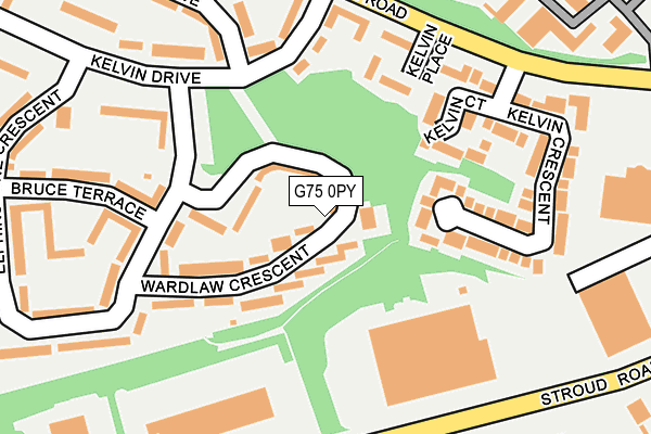 G75 0PY map - OS OpenMap – Local (Ordnance Survey)