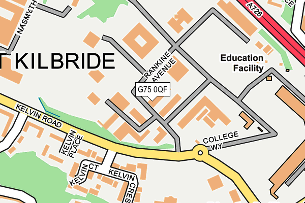 G75 0QF map - OS OpenMap – Local (Ordnance Survey)