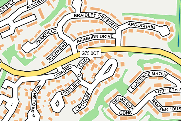 G75 0QT map - OS OpenMap – Local (Ordnance Survey)