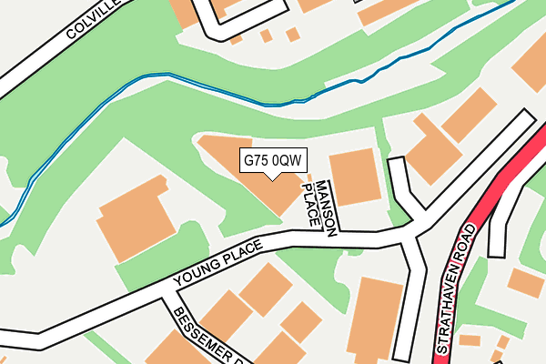G75 0QW map - OS OpenMap – Local (Ordnance Survey)