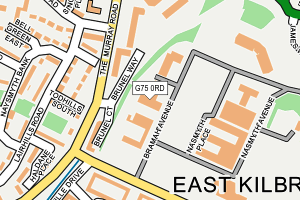 G75 0RD map - OS OpenMap – Local (Ordnance Survey)