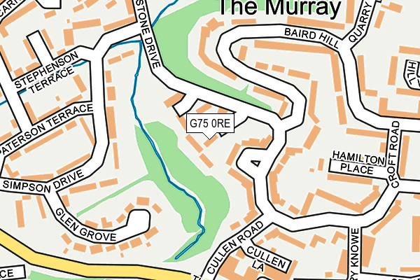 G75 0RE map - OS OpenMap – Local (Ordnance Survey)