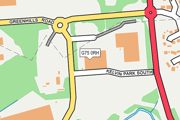 G75 0RH map - OS OpenMap – Local (Ordnance Survey)